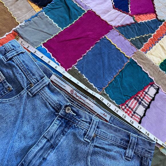 Y2K Pepe Jeans Faded Baggy Blue Jorts 38W - Picture 6 of 7